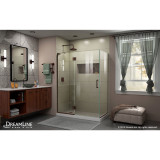 DreamLine E32434L-06 Unidoor-X 48 3/8 in. W x 34 in. D x 72 in. H Frameless Hinged Shower Enclosure in Oil Rubbed Bronze