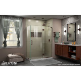 DreamLine E32434R-06 Unidoor-X 48 3/8 in. W x 34 in. D x 72 in. H Frameless Hinged Shower Enclosure in Oil Rubbed Bronze