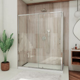 DreamLine SHDR-2234580-RT-01 Flex 34 1/2 in. D x 56-60 in. W x 72 in. H Semi-Frameless Pivot Shower Enclosure in Chrome