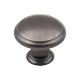Hardware Resources 1-3/16" Diameter Mushroom Cabinet Knob - Screws Included - Brushed Pewter - 3940-BNBDL