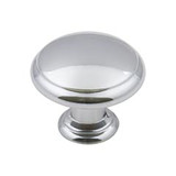 Hardware Resources 1-3/16" Diameter Mushroom Cabinet Knob - Screws Included - Polished Chrome - 3940-PC