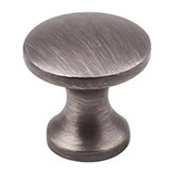 Hardware Resources 1" Diameter Cabinet Knob - Screws Included - Brushed Pewter - 3915-BNBDL