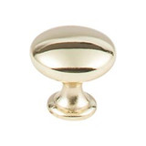 Hardware Resources 3910-PB 1-3/16" Diameter Cabinet Knob - Screws Included - Polished Brass