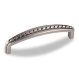 Hardware Resources Z118-96BNBDL 4-1/8" Overall Length Cabinet Pull with Rope Detail - 96 mm center-to-center Holes - Screws Included - Brushed Pewter