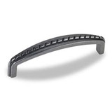 Hardware Resources Z118-96DACM 4-1/8" Overall Length Cabinet Pull with Rope Detail 96 mm center-to-center - Screws Included -Gun Metal