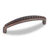 Hardware Resources Z118-96DBAC 4-1/8" Overall Length Cabinet Pull with Rope Detail - 96 mm center-to-center Holes - Screws Included - Brushed Oil Rubbed Bronze