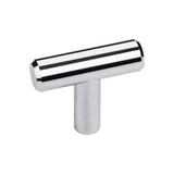 Hardware Resources 40PC 40 mm (1-9/16") Overall Length 7/16" Diameter Steel Cabinet Bar Pull "T" Knob with Beveled Ends - Screws Included - Polished Chrome