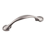 Hardware Resources 4-5/8" Overall Length Cabinet Pull - Screws Included - Brushed Pewter - 647-3BNBDL
