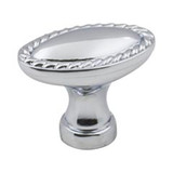 Hardware Resources 1-3/8" Overall Rope Trim Length Cabinet Knob - Screws Included - Polished Chrome - Z115L-PC