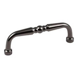 Hardware Resources 3-3/8" Overall Length Turned Cabinet Pull - Screws Included - Black Nickel - Z259-3BN