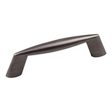 Hardware Resources 3-3/4" Overall Length Cabinet Pull - Screws Included - Brushed Pewter - 988-3BNBDL