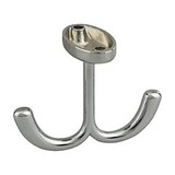 Hardware Resources 1-9/16" Double Zinc Ceiling Mount Coat and Hat Hook - Screws Included - Polished Chrome - YD20-156PC