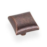 Hardware Resources 525DMAC 1-1/8" Overall Length Square Cabinet Knob - Screws Included - Distressed Oil Rubbed Bronze