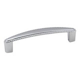 Hardware Resources 4-3/8" Overall Length Rope Trim Cabinet Pull - 96 mm center-to-center Holes - Screws Included - Polished Chrome - Z115-96PC