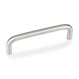 Hardware Resources 4-1/8" Overall Length Stainless Steel Wire Cabinet Pull - 96 mm center-to-center Holes - Screws Included - Stainless Steel - K271-96-SS