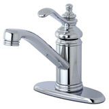 Kingston Brass Single Handle Lavatory Faucet with Push-Up Drain & Optional Deck Plate - Polished Chrome KS3401TL