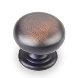 Hardware Resources 1-1/4" Diameter Cabinet Knob - Screws Included - Brushed Oil Rubbed Bronze - 2980DBAC