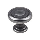 Hardware Resources 1-1/4" Diameter Button Cabinet Knob - Screws Included - Gun Metal - 117DACM