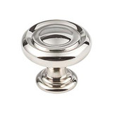 Hardware Resources 1-1/4" Diameter Button Cabinet Knob - Screws Included - Polished Nickel - 117NI