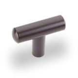 Hardware Resources 48ORB 48 mm (1-7/8") Overall Length Steel 9/16" Diameter Cabinet Bar Pull "T" Knob - Screws Included - Dark Bronze