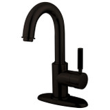 Kingston Brass Single Handle Lavatory Faucet with Push Pop-Up Drain & Optional Deck Plate - Oil Rubbed Bronze - FS8435DKL