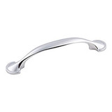 Hardware Resources 5-3/8" Overall Length Cabinet Pull - 96 mm center-to-center Holes - Screws Included - Polished Chrome - 647-96PC