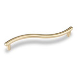Hardware Resources 5-3/4" Overall Length Curved Pull - Screws Included - 128 mm center-to-center Holes - Brushed Brass - Z205BB