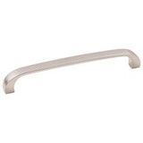 Hardware Resources 5-1/2" Overall Length Cabinet Pull - Screws Included - 128 mm center-to-center Holes - Satin Nickel - 984-128SN
