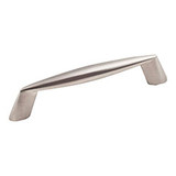 Hardware Resources 988-96SN 4-1/2" Overall Length Cabinet Pull - 96 mm center-to-center Holes - Screws Included - Satin Nickel