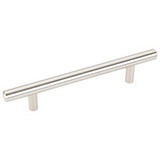 Hardware Resources 174 mm (6-7/8") Overall Length 7/16" Diameter Hollow Stainless Steel Cabinet Bar Pull with Beveled Ends - Screws Included - 128 mm center-to-center Holes - 174SS