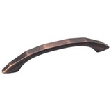 Hardware Resources 423-96DBAC 4-3/4" Overall Length Geometric Cabinet Pull - 96 mm center-to-center Holes - Brushed Oil Rubbed Bronze