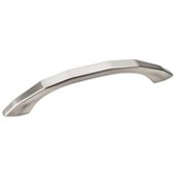 Hardware Resources 423-96SN 4-3/4" Overall Length Geometric Cabinet Pull - 96 mm center-to-center Holes - Screws Included - Satin Nickel