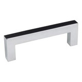 Hardware Resources 3-3/8" Overall Length Square Bar Pull - Screws Included - Polished Chrome - 625-3PC