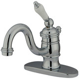 Kingston Brass Single Handle Lavatory Faucet with Pop-Up Drain & Optional Deck Plate - Polished Chrome KB3401PL