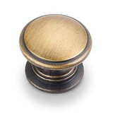 Hardware Resources 1-1/4" Diameter Cabinet Knob - Screws Included - Antique Brushed Satin Brass - 3980-ABSB