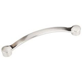 Hardware Resources 745-128SN 5-11/16" Overall Length Cabinet Pull - Screws Included - 128 mm center-to-center Holes - Satin Nickel