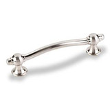 Hardware Resources 4-7/8" Overall Length Modern Cabinet Pull - 96 mm center-to-center Holes - Screws Included - Satin Nickel - 575-96SN