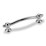 Hardware Resources 4-7/8" Overall Length Modern Cabinet Pull - 96 mm center-to-center Holes - Screws Included - Polished Chrome - 575-96PC