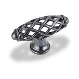 Hardware Resources 749DACM 2-5/16" Overall Length Bird Cage Cabinet Knob - Screws Included - Gun Metal