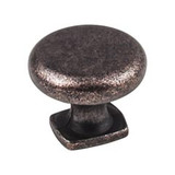 Hardware Resources MO6303DMAC 1-3/8" Diameter Forged Look Flat Bottom Cabinet Knob - Screws Included - Distressed Oil Rubbed Bronze