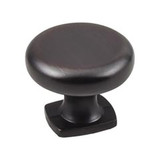 Hardware Resources 1-3/8" Diameter Forged Look Flat Bottom Cabinet Knob - Screws Included - Brushed Oil Rubbed Bronze - MO6303DBAC