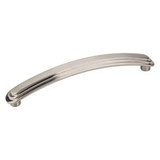 Hardware Resources 331-128SN 5-3/4" Overall Length Stepped Rounded Cabinet Pull 128 mm center-center - Screws Included - Satin Nickel