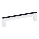 Hardware Resources 625-96PC 105mm Overall Length Square Cabinet Bar Pull - 96 mm center-to-center Holes - Screws Included - Polished Chrome