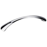 Hardware Resources 6-3/16" Overall Length Cabinet Pull - Screws Included - 128 mm center-to-center Holes - Polished Chrome - 976-128PC