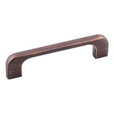 Hardware Resources 264-96DBAC 4-7/16" Overall Length Cabinet Pull - 96 mm center-to-center Holes - Screws Included - Brushed Oil Rubbed Bronze