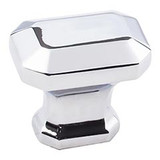 Hardware Resources 1-1/4" Overall Length Emerald Cut Cabinet Knob - Screws Included - Polished Chrome - 165PC