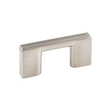 Hardware Resources 2-1/4" Overall Length Square Cabinet Pull 32 mm center-to-center - Screws Included - Satin Nickel - 635-32SN