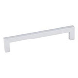 Hardware Resources 137mm Overall Length Square Cabinet Bar Pull - Screws Included - 128 mm center-to-center Holes - Matte Silver - 625-128MS