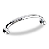 Hardware Resources 650-96PC 4-3/8" Overall Length Cabinet Pull - 96 mm center to center - Screws Included - Polished Chrome