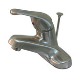 Kingston Brass Single Handle Lavatory Faucet with Brass Pop-Up Drain - Brushed Nickel